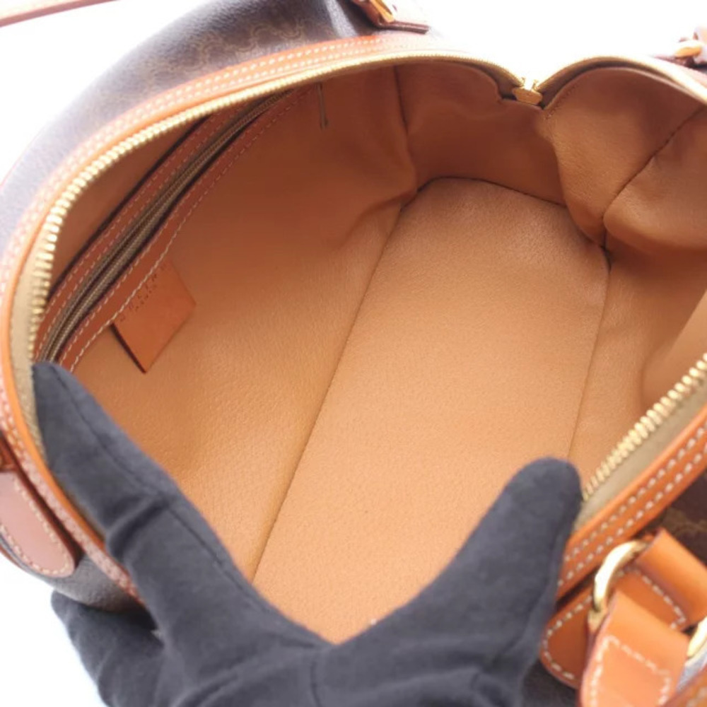 Celine Macadam Handbag Canvas Leather Brown - Picture 3 of 7